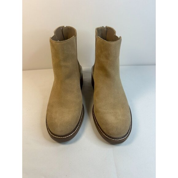 Vince Camuto Kelivena Chelsea Boots Women Size 9 Wide Tan Suede Chunky Lug Sole - Picture 2 of 14
